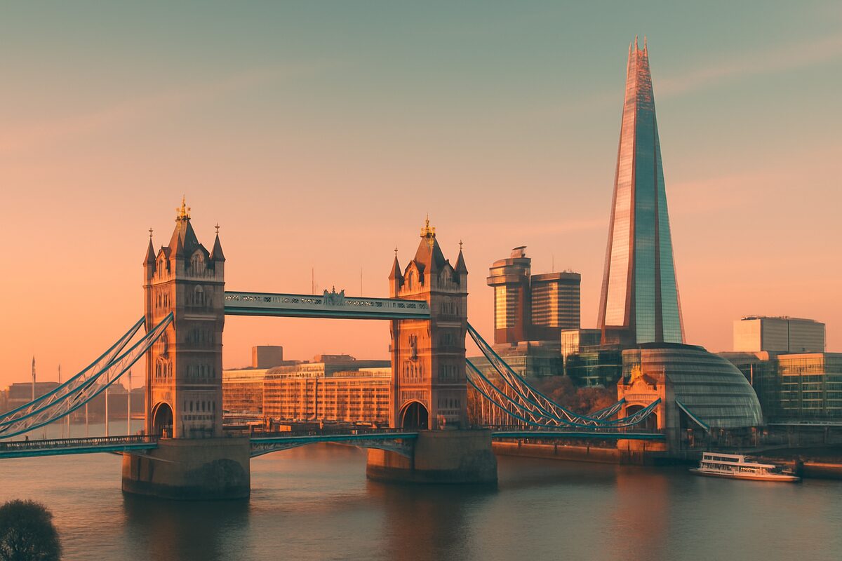 London skyline representing UK tech career opportunities